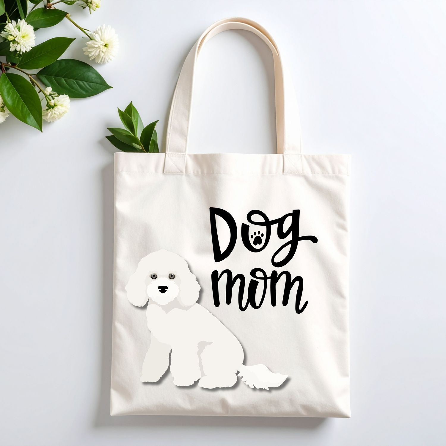 Sacoșă din pânză personalizată „Dog Mom”