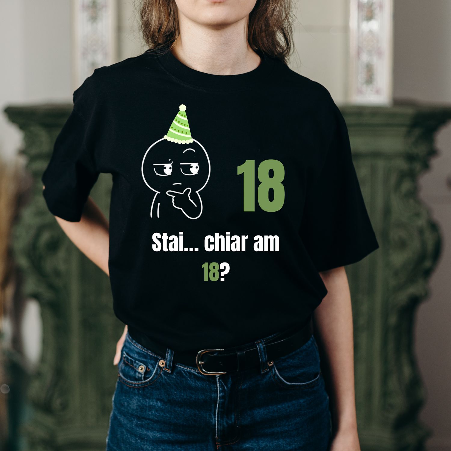 Tricou personalizat „Stai... chiar am 18?” Tricou personalizat „Stai... chiar am 18?”