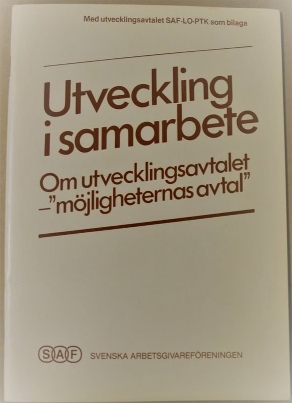 Utveckling i samarbete. Om utvecklingsavtalet -"möjligheternas avtal"