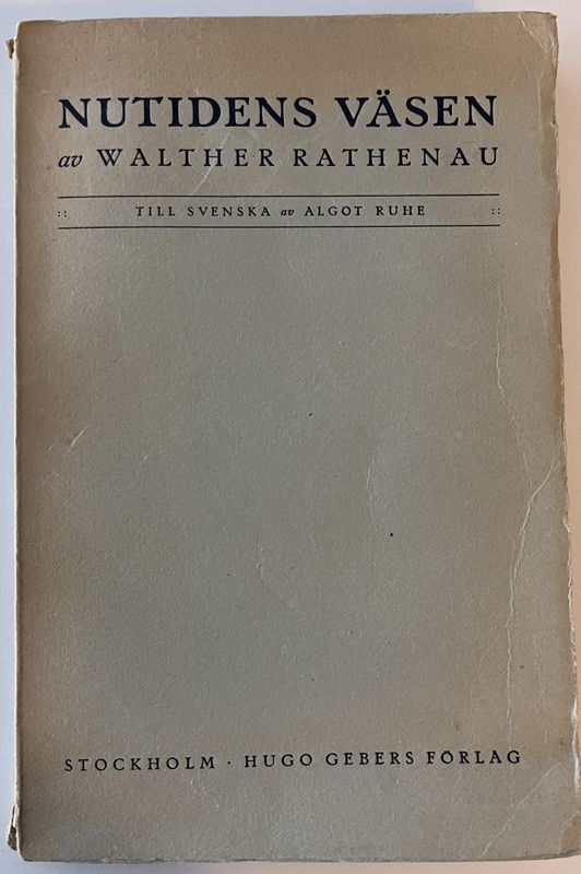 Nutidens väsen - Walther Rathenau