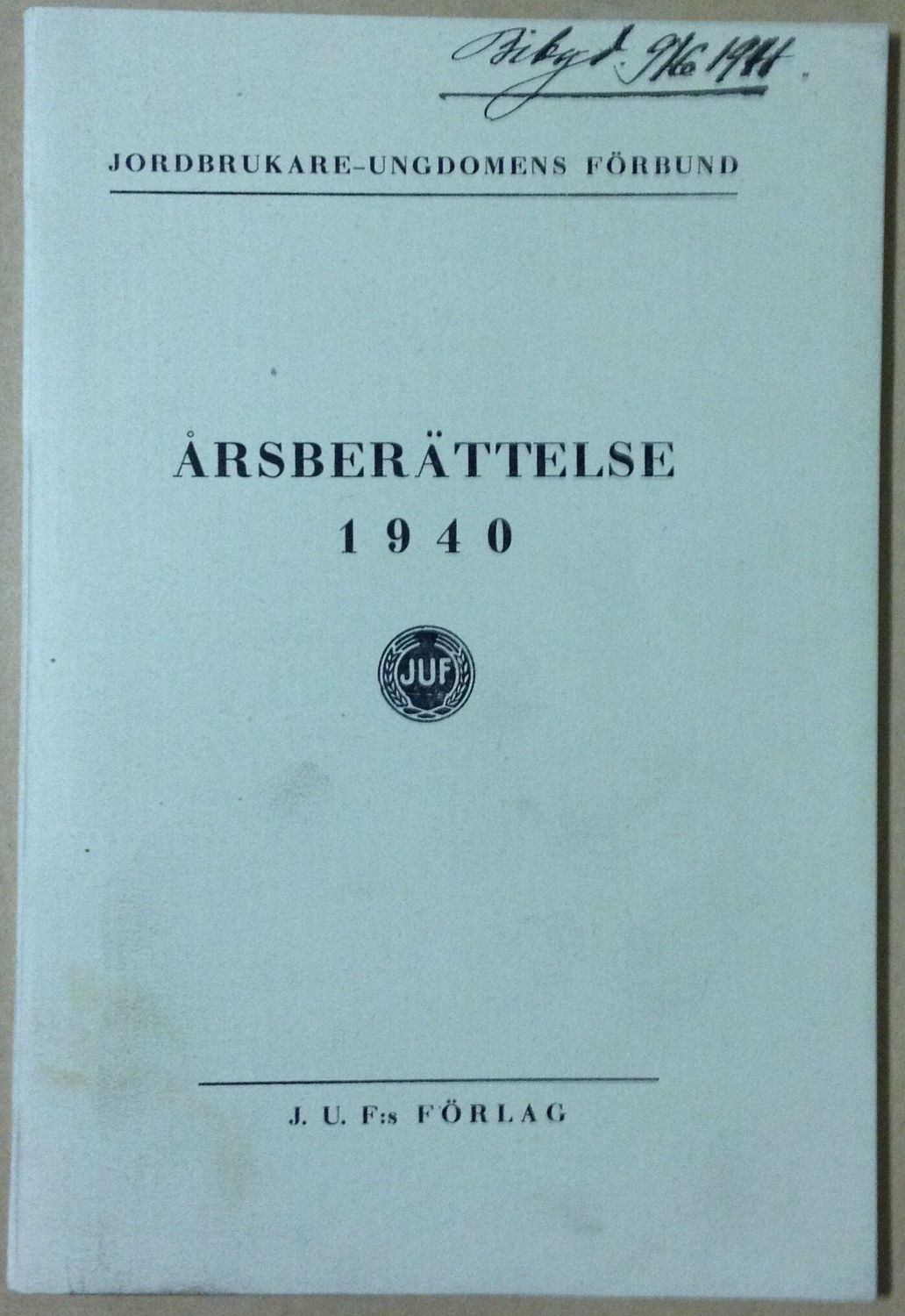 Årsberättelse 1940