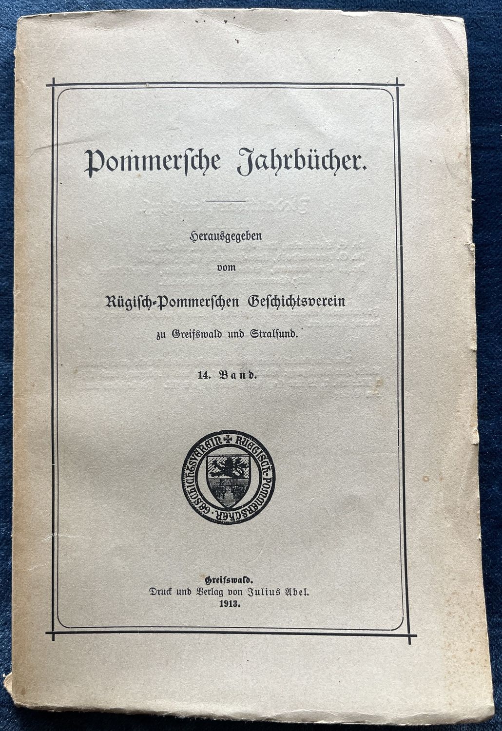 Pommersche Jahrbucher Band 14