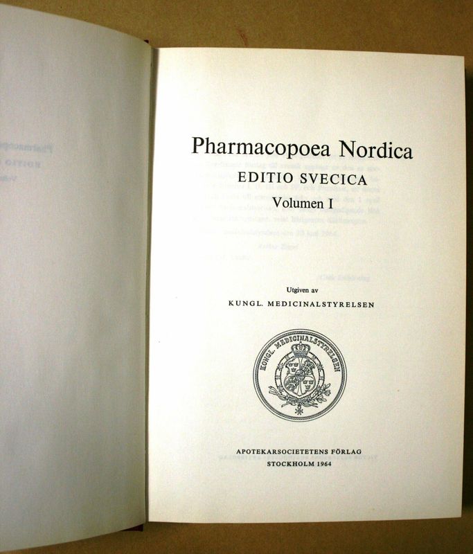 Pharmacopoea Nordica - Editio svecica  - Volumen I