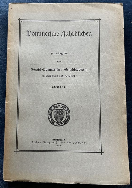 Pommersche Jahrbucher Band 22