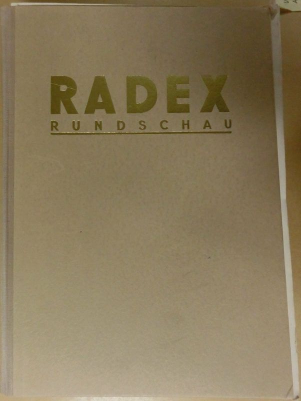 Radex rundschau Jahrgänge 1954 - 1955