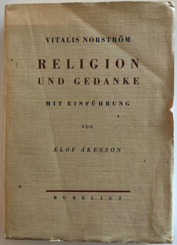 Religion und Gedanke - Vitalis Norström