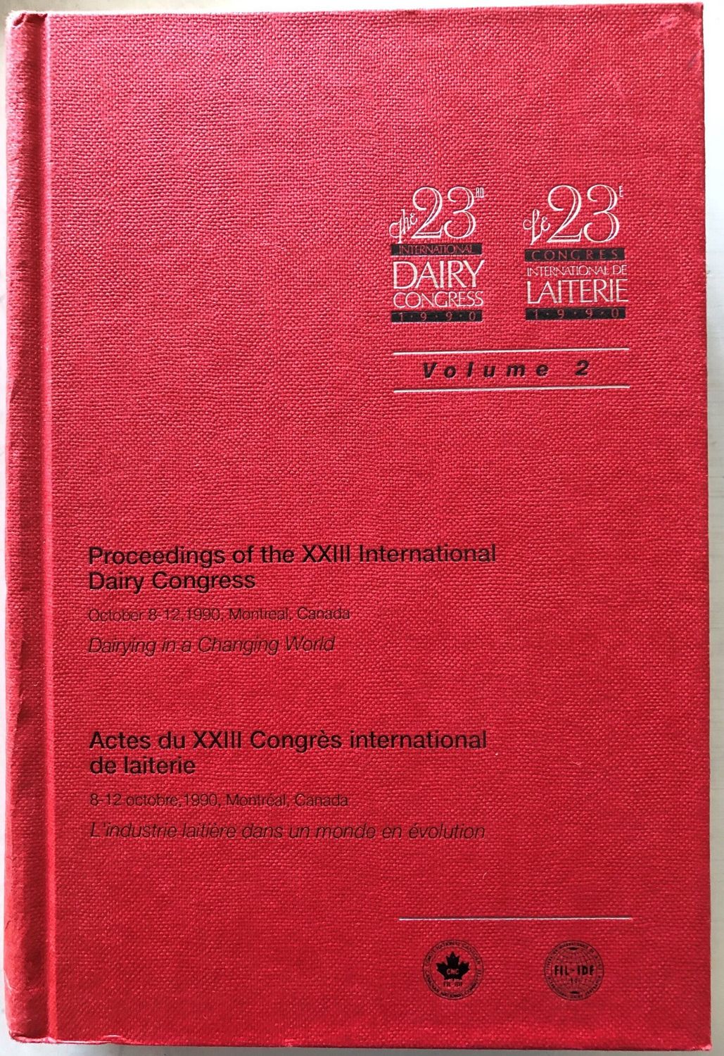 Proceedings of the XXIII International Dairy Congress  Vol. 2