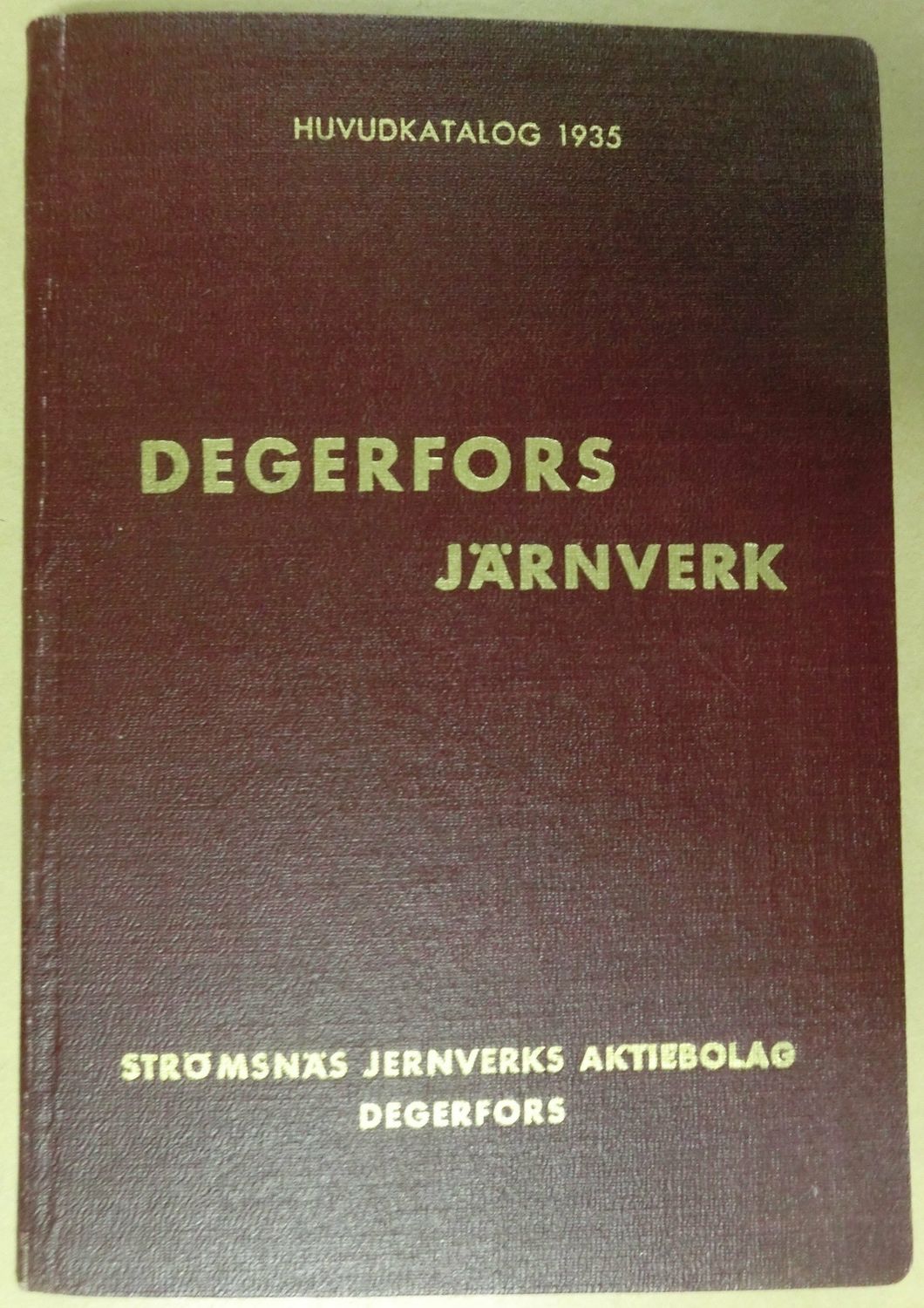 Huvudkatalog 1935 Degefors järnverk