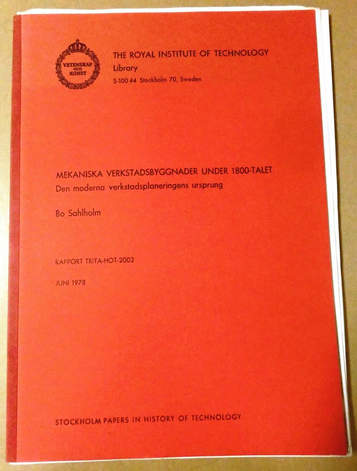 Mekaniska verkstadsbyggnader under 1800-talet