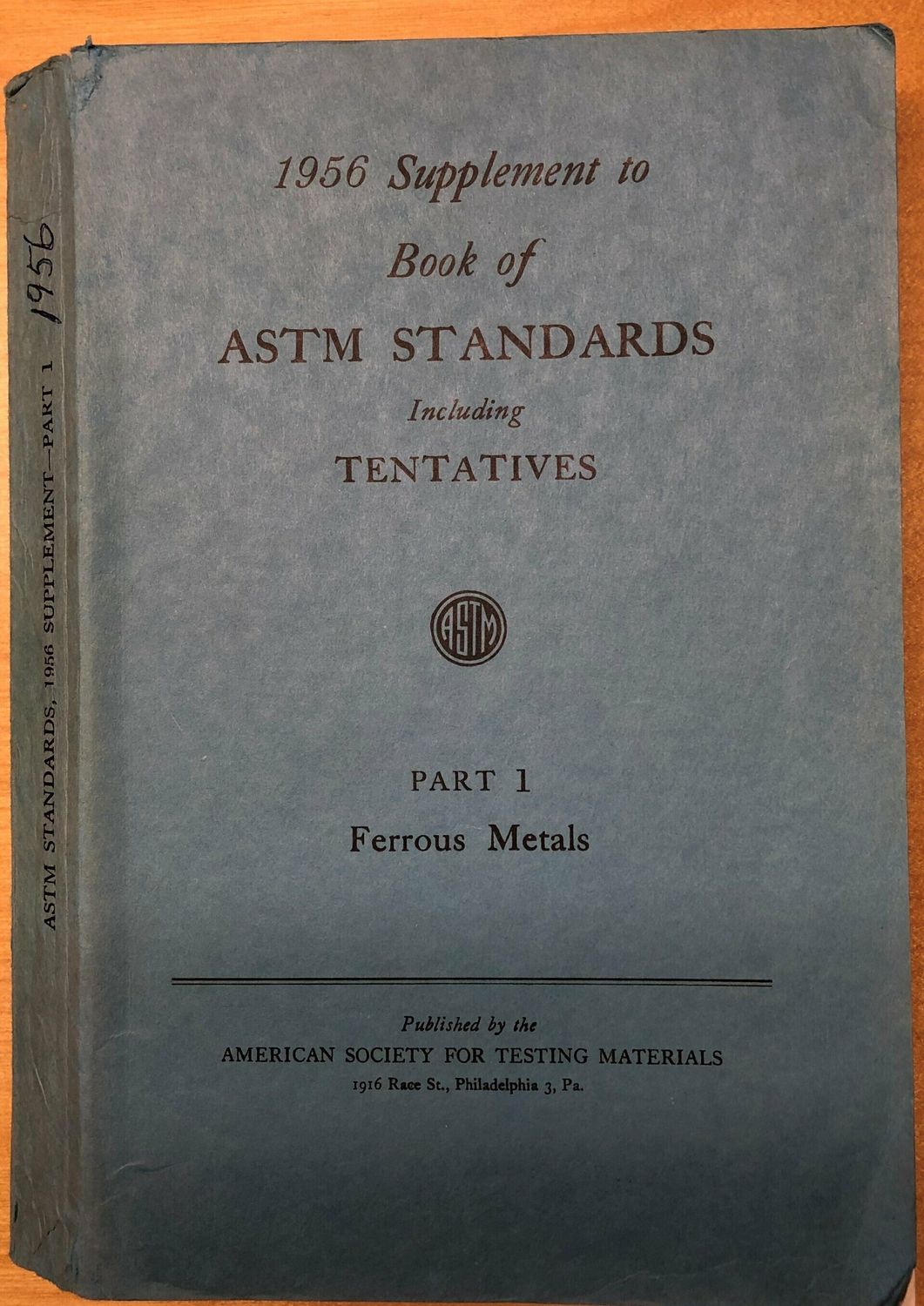 1956 Supplement to Book of ASTM STANDARDS