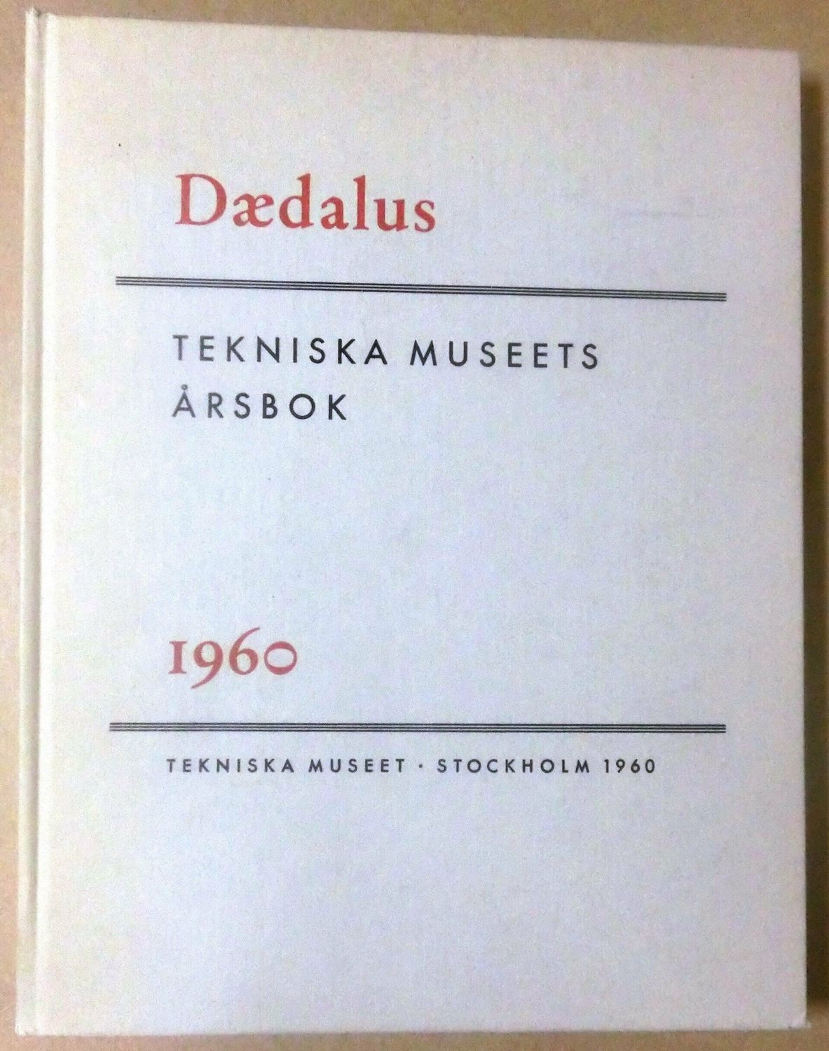 Daedalus Tekniska museets årsbok 1960