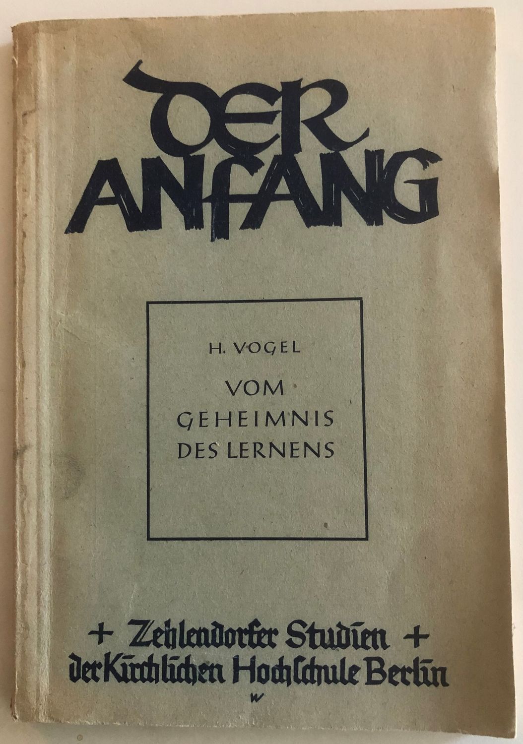 Der Anfang - H Vogel