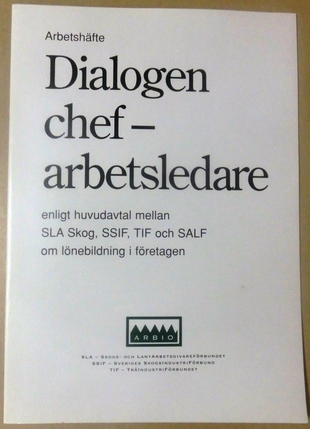 Dialogen chef- arbetsledare
