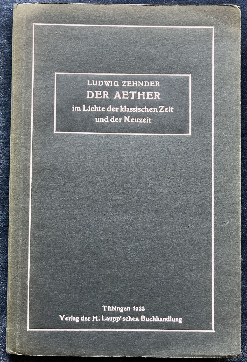 Der Aether im Lichte der klassischen Zeit und der Neuzeit - Ludwig Zehnder