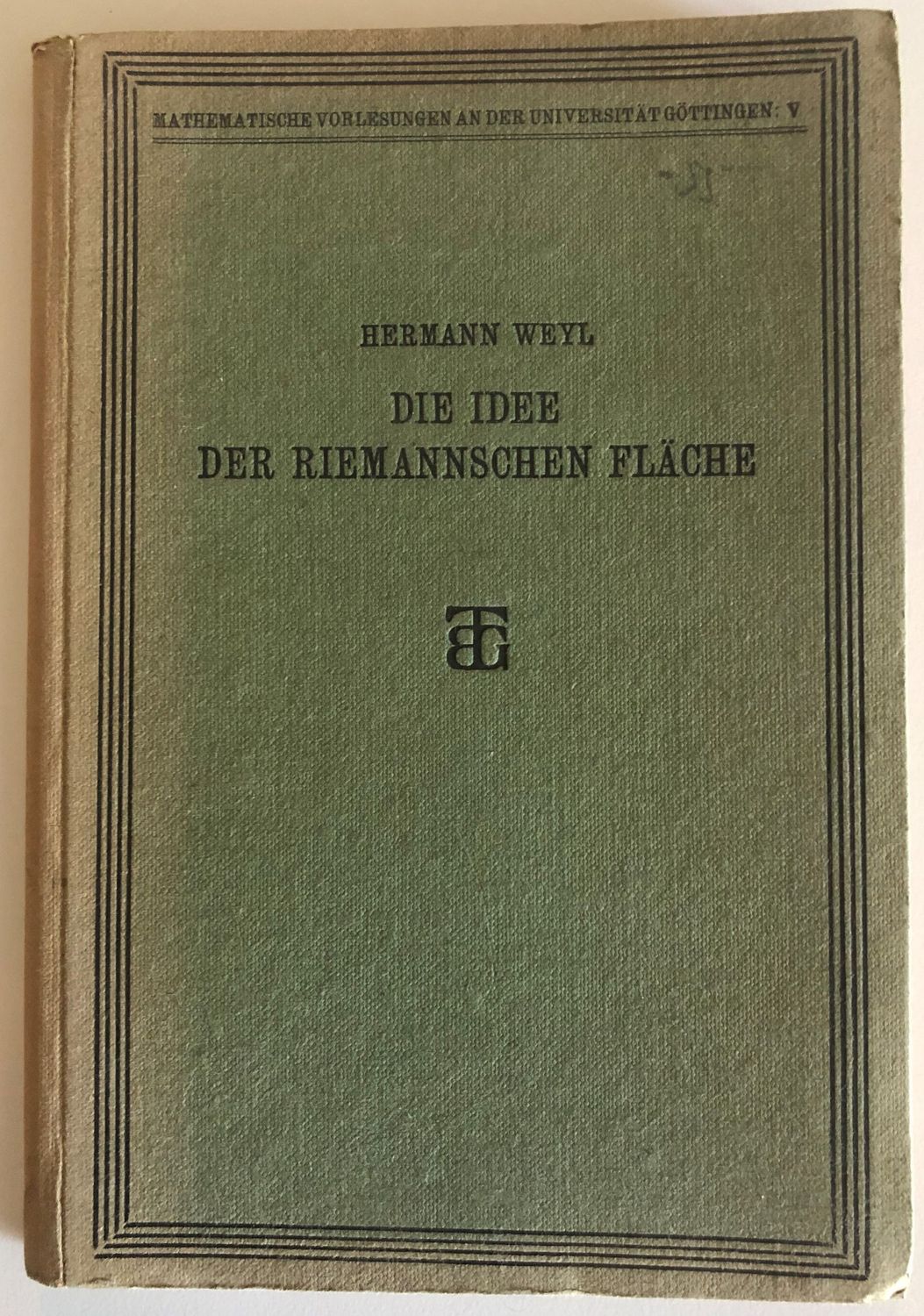 Die idee der Riemannschen Fläche - Hermann Weyl