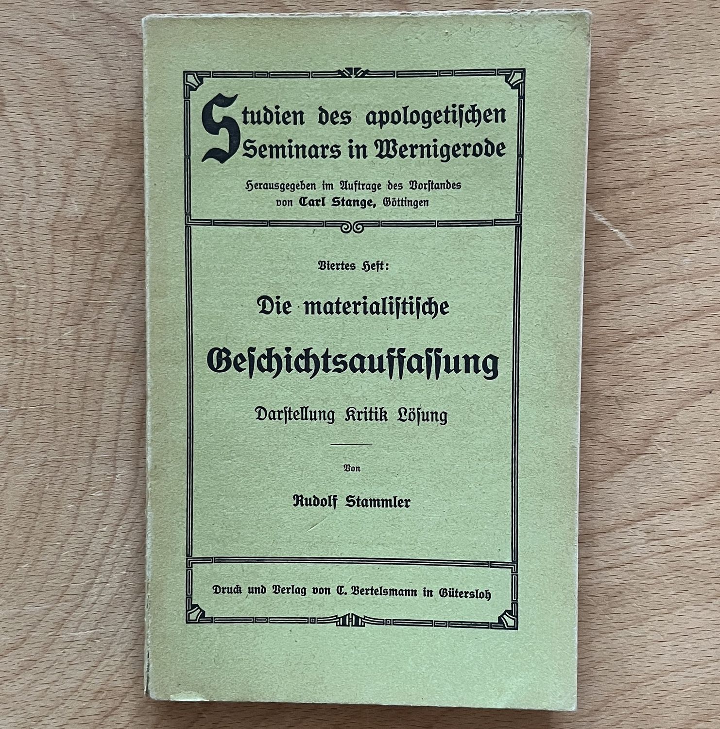 Die materialistiche Geschichtsauffassung - Darstellung, Kritik, Lösung