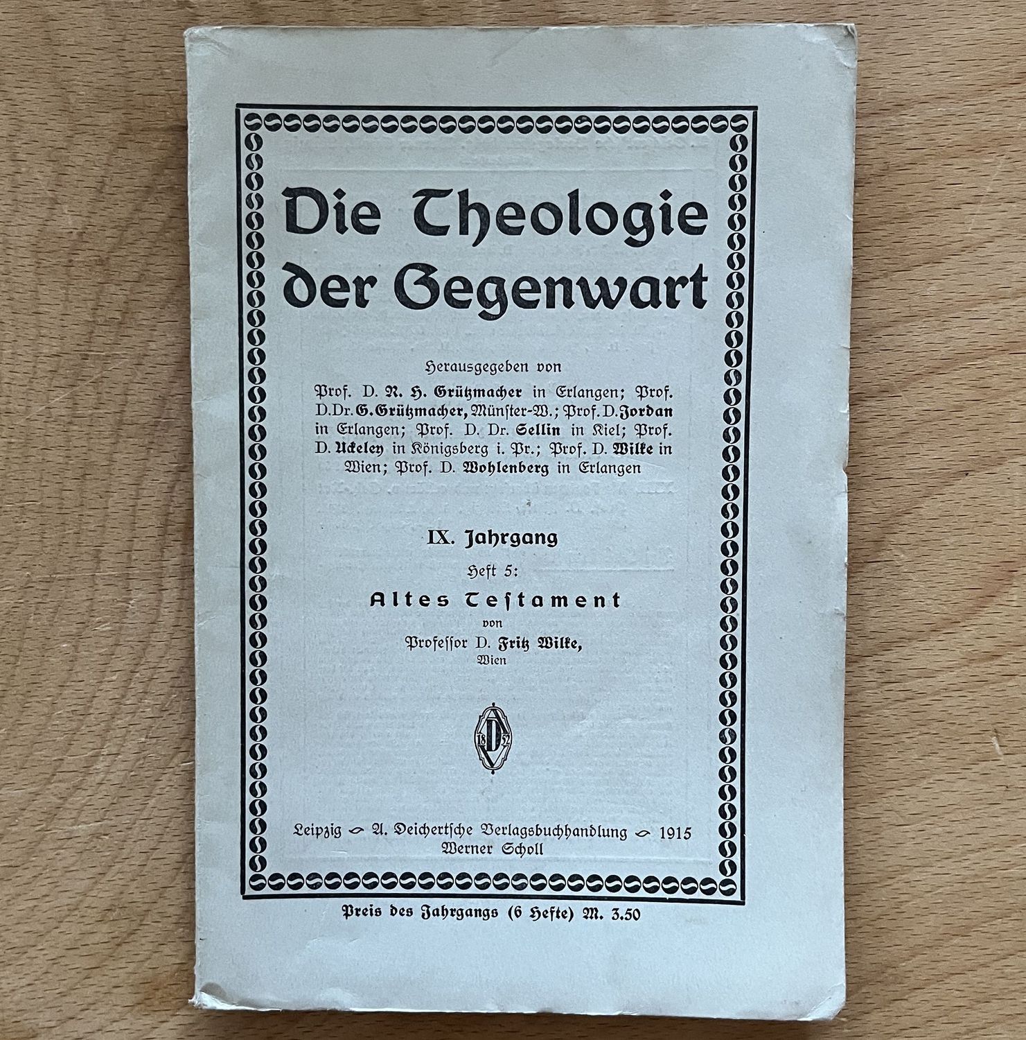 Die Theologie der Gegenwart - Altes Testament