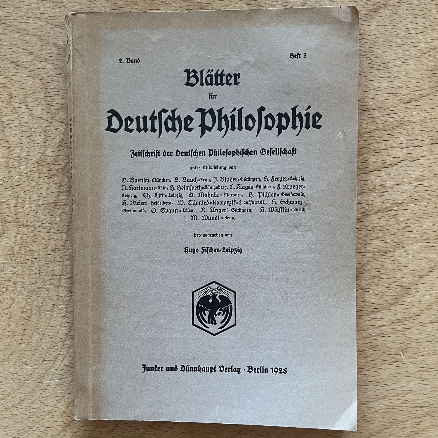 Blätter fur Deutsche Philosophie - Band 2 / Heft 2