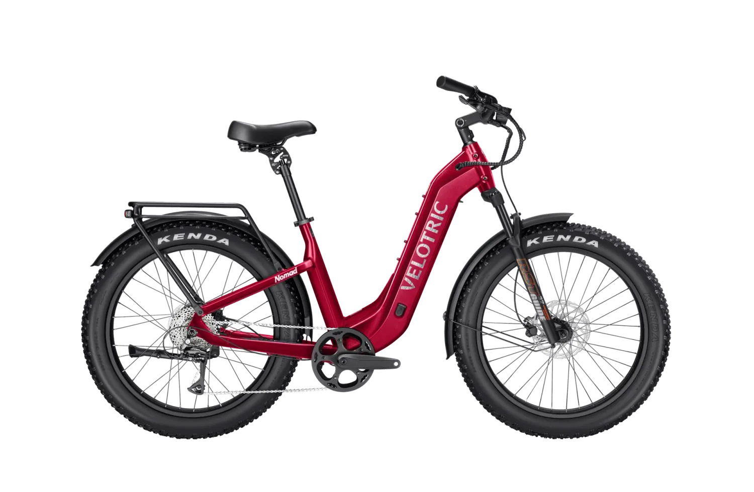 Velotric Nomad 2 Step-Thru, Color: Cranberry, Size: Regular