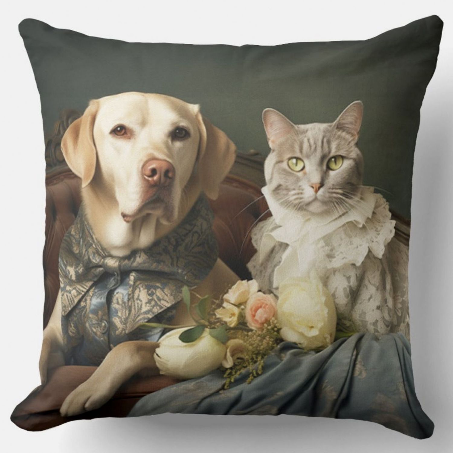 CUSCINO CANE GATTO EFFETTO VELLUTO IMBOTTITO 55X55