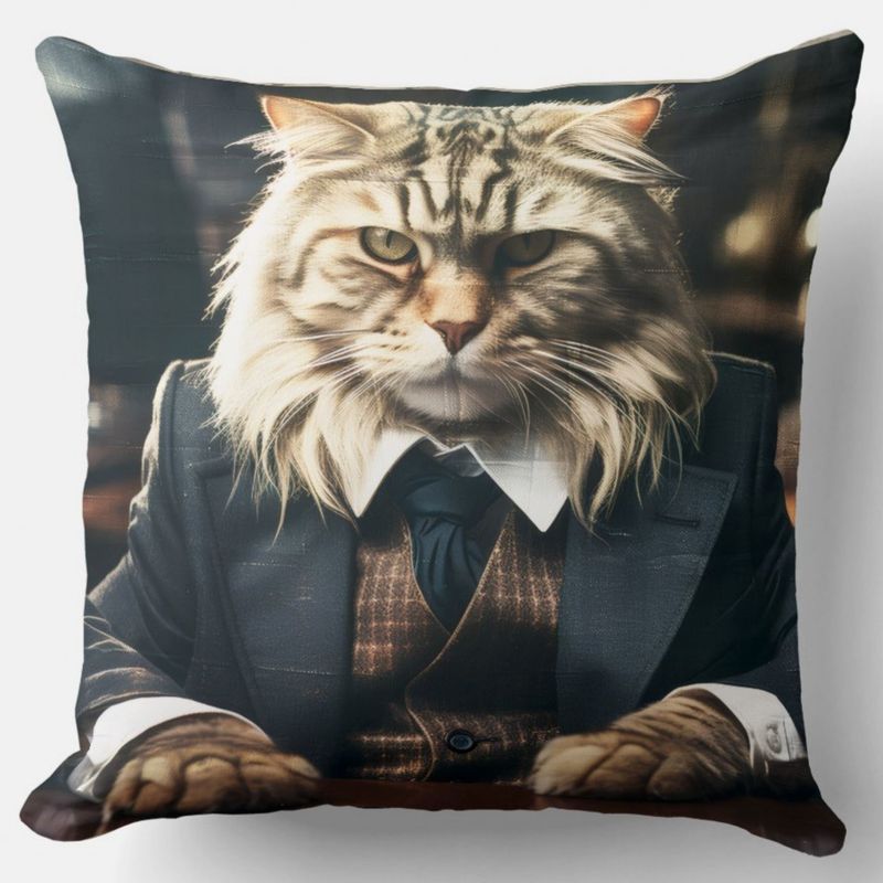 CUSCINO BAR CAT EFFETTO VELLUTO IMBOTTITO 55X55