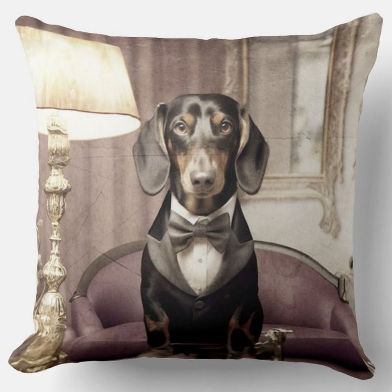 CUSCINO BASSOTTO EFFETTO VELLUTO IMBOTTITO 55X55