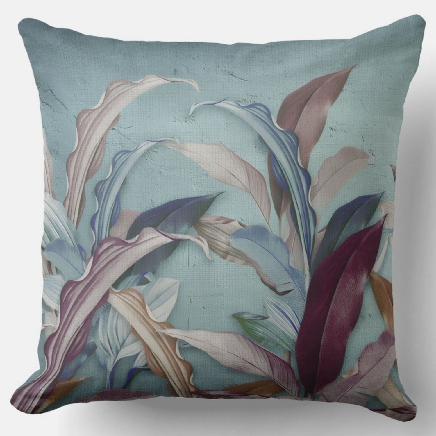 CUSCINO CESAR PIANTE EFFETTO VELLUTO IMBOTTITO 55X55