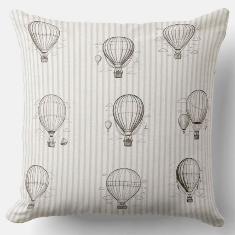 CUSCINO BALOON STRIPES EFFETTO VELLUTO IMBOTTITO 55X55