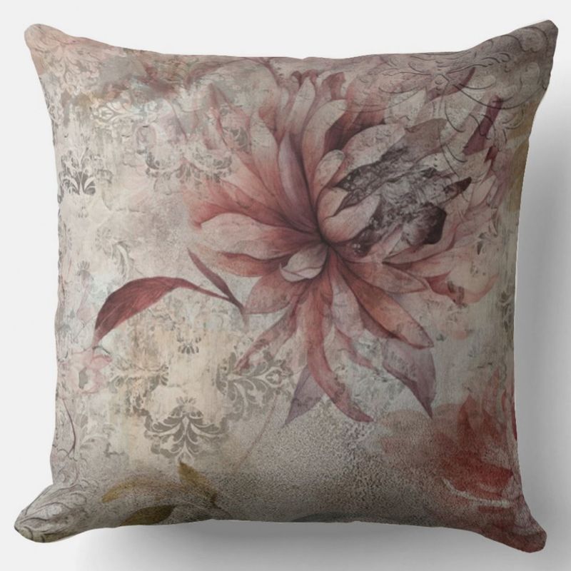 CUSCINO BLOOMING EFFETTO VELLUTO IMBOTTITO 55X55