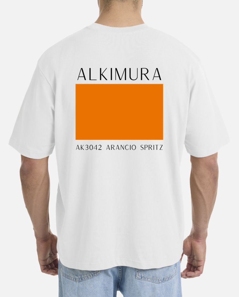 T-SHIRT OVERSIZE UOMO ALKIMURA AK3042 ARANCIO SPRITZ