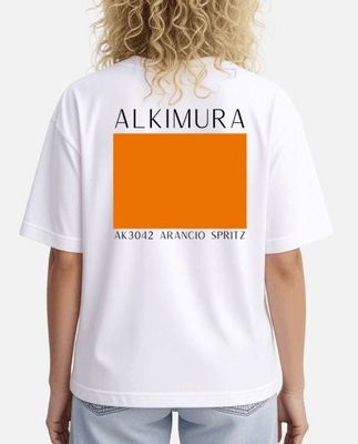 T-SHIRT OVERSIZE DONNA ALKIMURA AK3042 ARANCIO SPRITZ T-SHIRT OVERSIZE DONNA ALKIMURA AK3042 ARANCIO SPRITZ