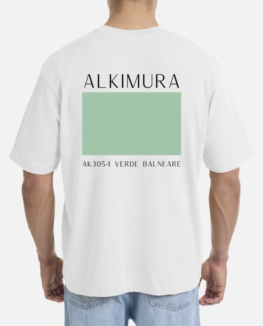 T-SHIRT OVERSIZE UOMO ALKIMURA AK3054 VERDE BALNEARE