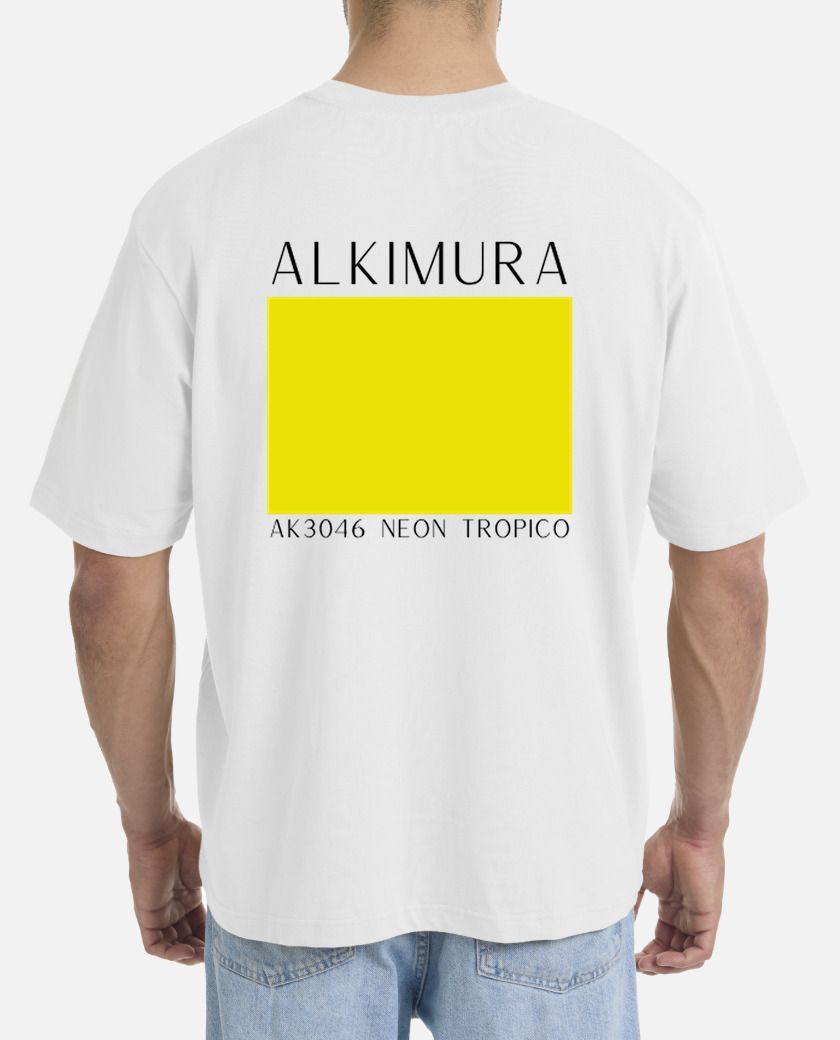 T-SHIRT OVERSIZE UOMO ALKIMURA AK3046 NEON TROPICO