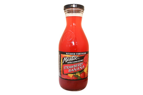 MISTIC JUICES 24/16 OZ STRAWBERRY BANANA (BLACK TOP)