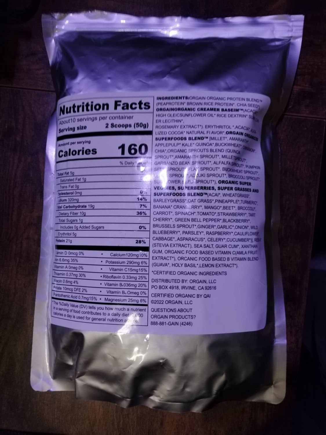 Premium Organic Vegetarian Superfood Protein Powder