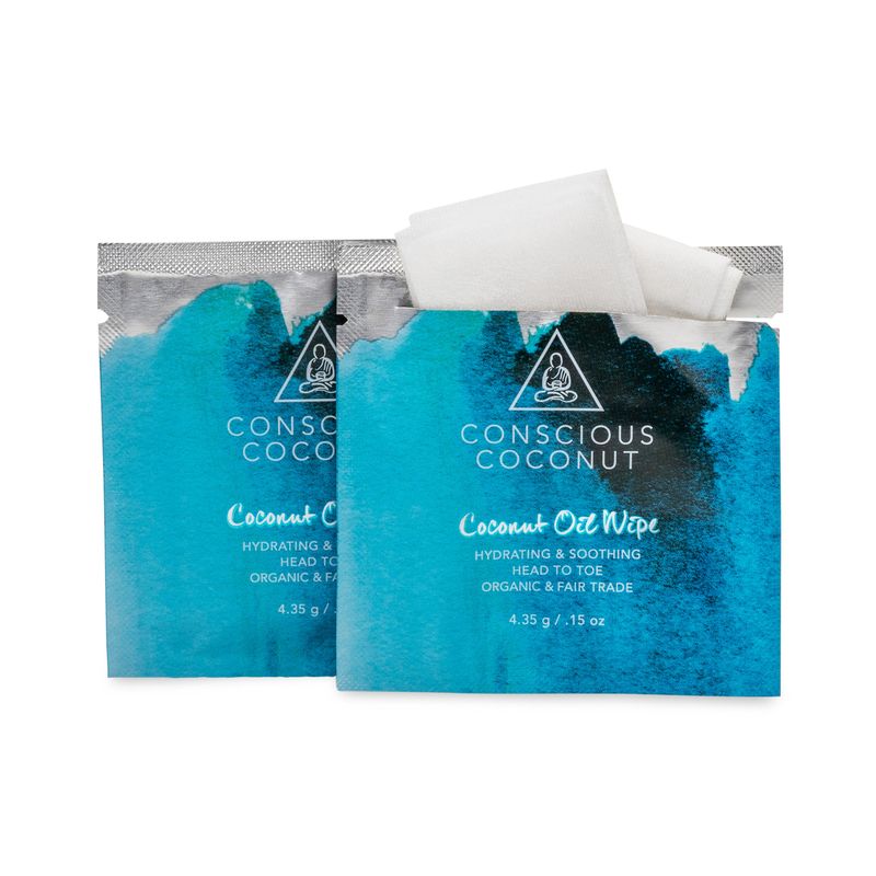 Organic Coconut Oil Wipes Individual