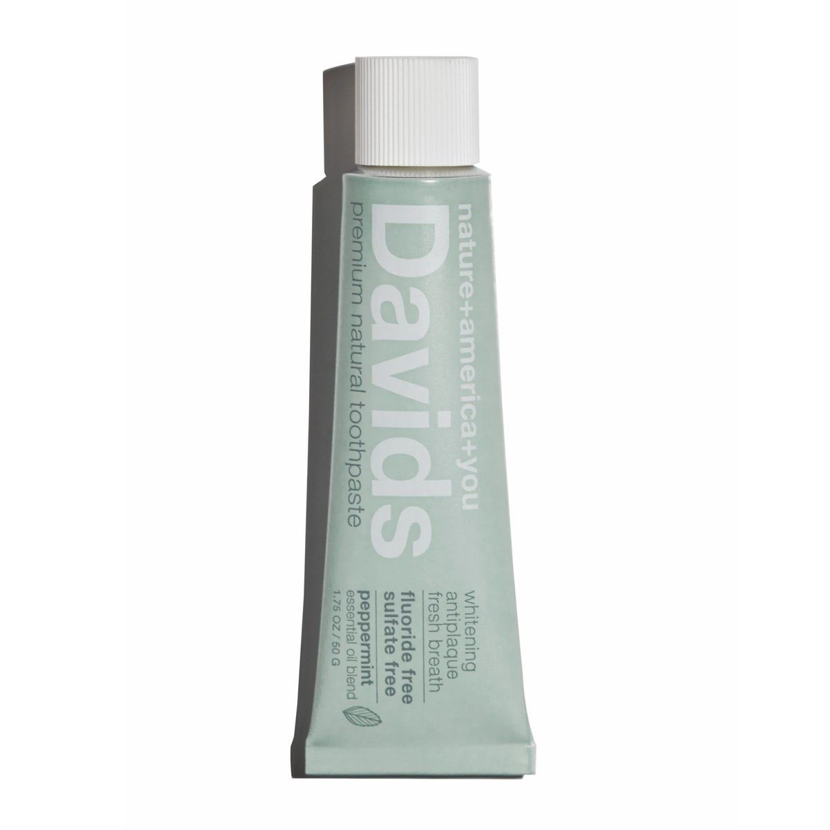 Davids travel size premium toothpaste / peppermint / 1.75 oz
