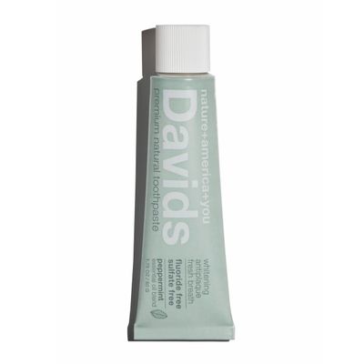 Davids travel size premium toothpaste / peppermint / 1.75 oz