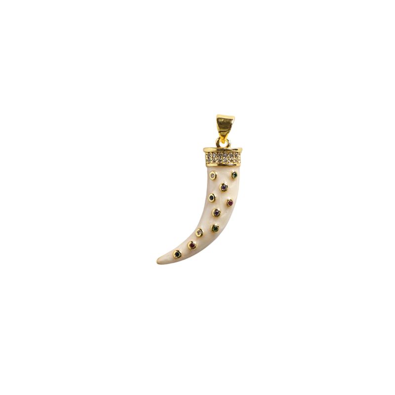 Gemstone Horn Charm