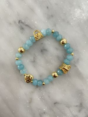 Gemstone Aqua Jade Bracelet