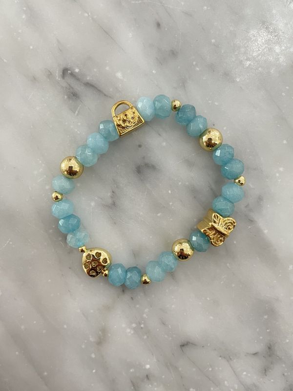 Gemstone Aqua Jade Bracelet