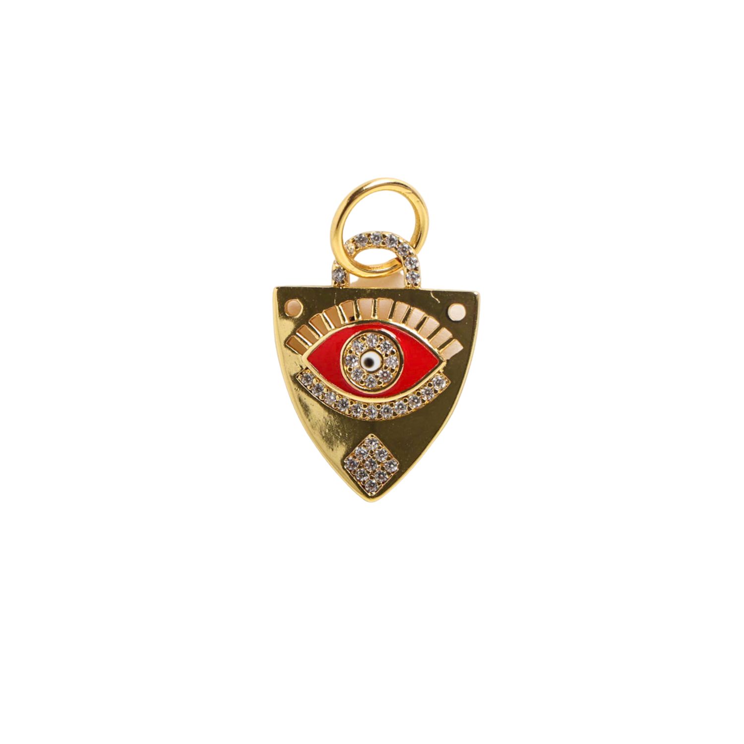 Brass Eye Shield Charm