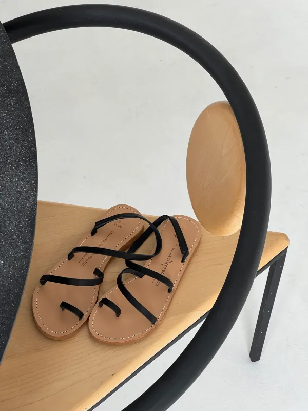 Linosa Black Sandal