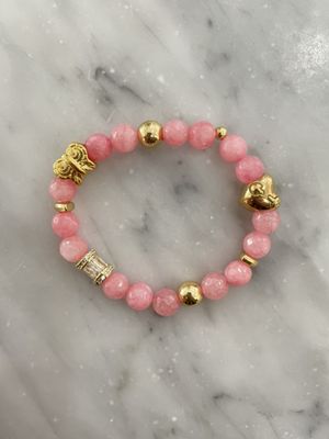 Gemstone Pink Jade Bracelet