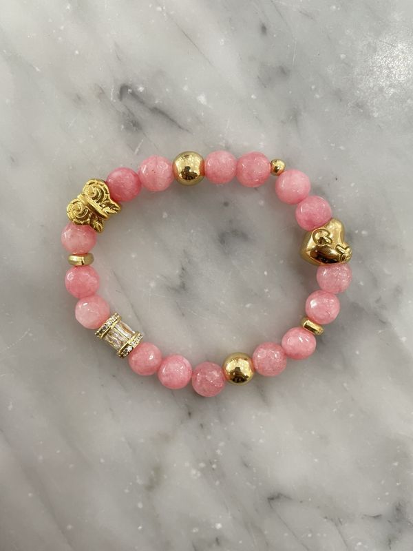 Gemstone Pink Jade Bracelet