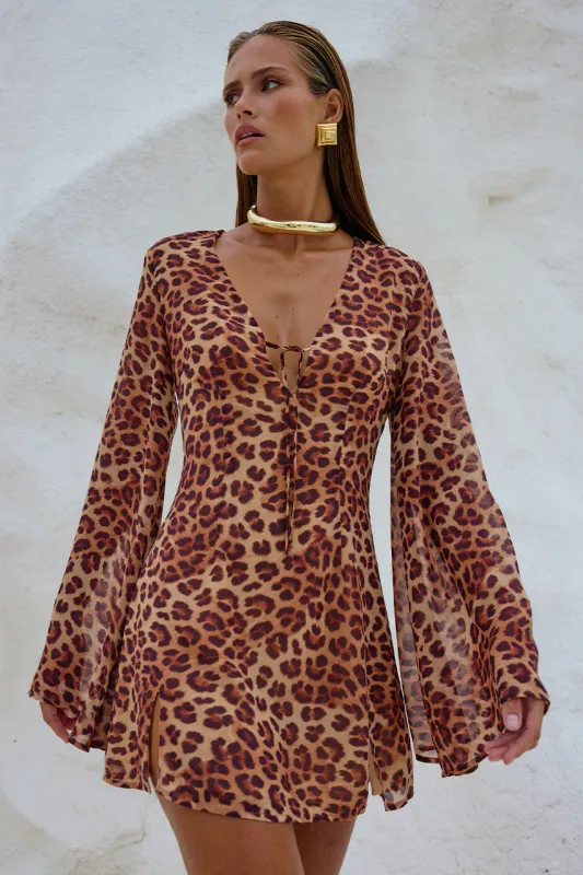 Anura Mini Dress - Leopard Print