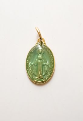 Small Glass Madonna Charm