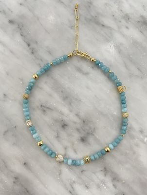 Gemstone Aqua Jade Necklace