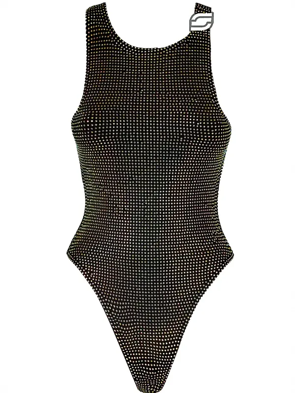 Crystal Bodysuit TAY Black