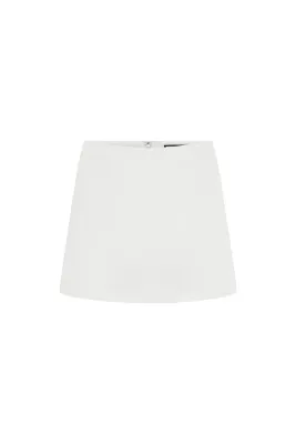 Vieno Fitted Mini Skort - White